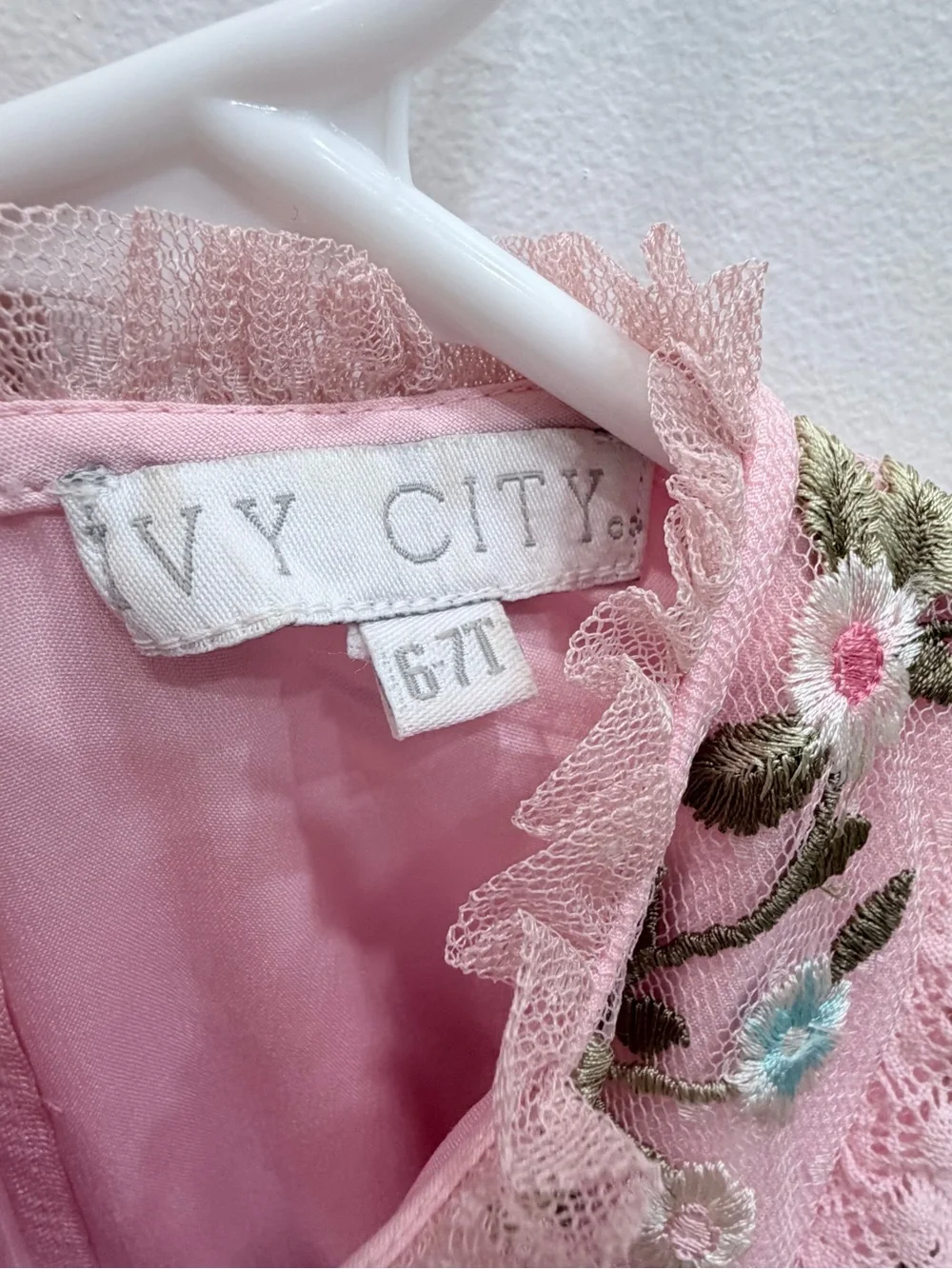 Ivy City Co. Girls' Dress Bundle Sz 6-7T Pink Embroidered, Lace & Cloud Nine